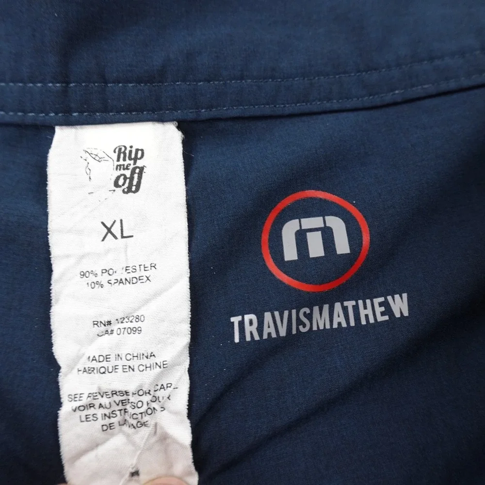 Travis Matthew Shorts Mens XL Blue Gray‎ Board Swim Trunks Surf Performance Golf